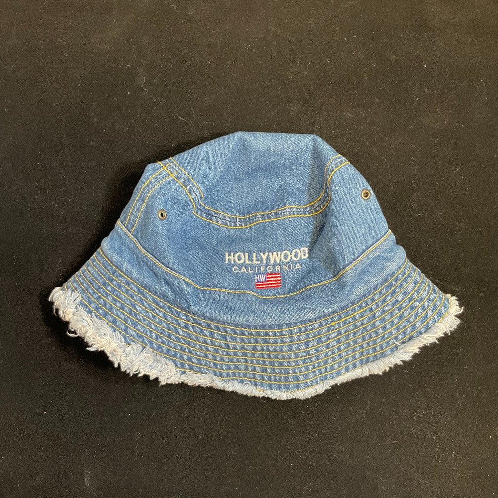 Hollywood California Jean Bucket Hat Jean Sky #21-0147-65